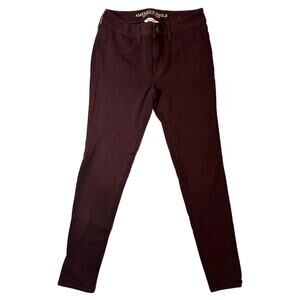 American Eagle Super Stretch Maroon Jegging Size 6 Reg